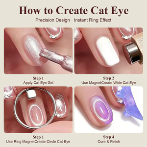 Imán Circular para Uñas con Efecto Ojo de Gato, Herramienta Magnética de Efecto Agujero Negro de 3 Segundos para Esmalte de Gel - Product Image 4