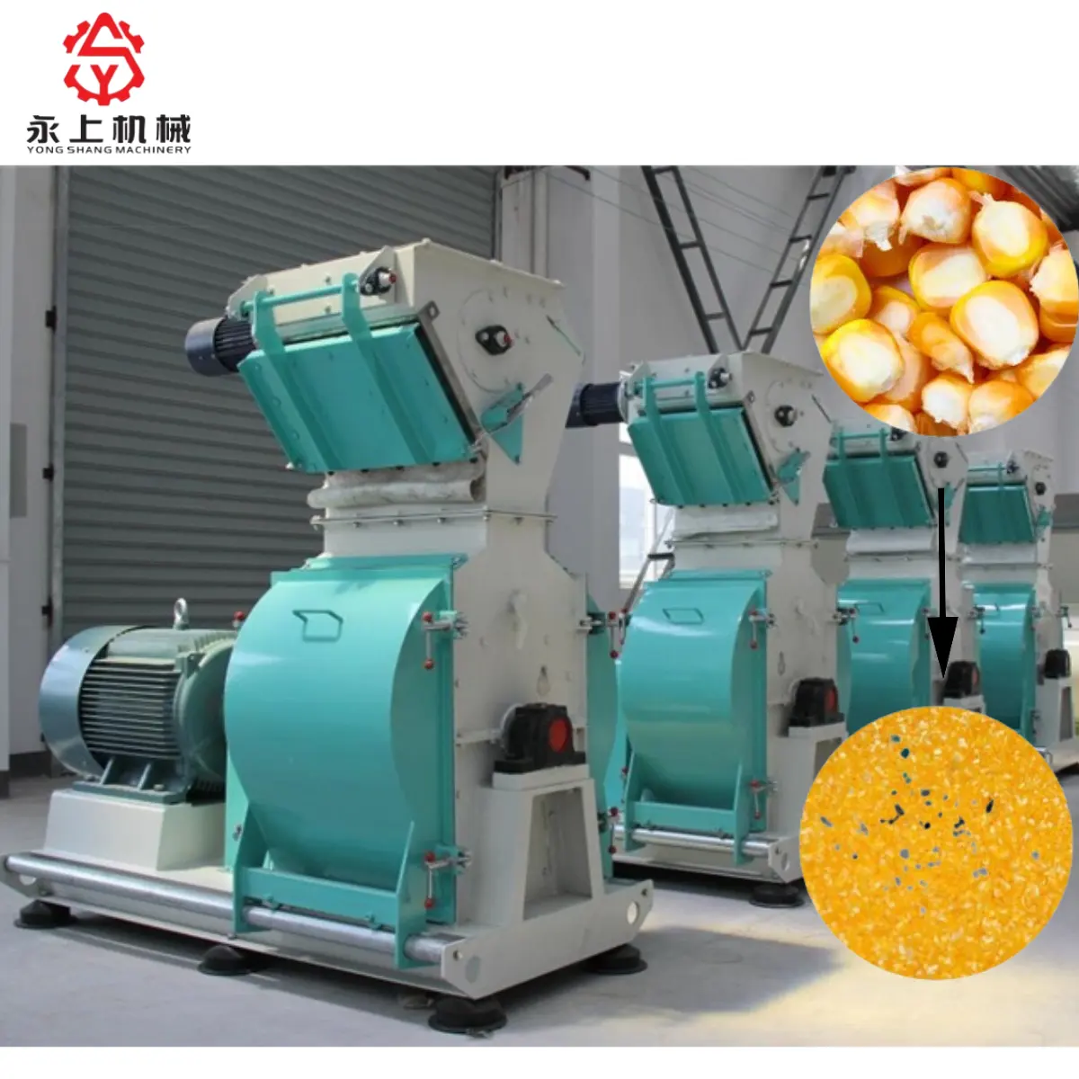 Liyang YS High quality Animal feed grain crusher/Corn Feed Grinder Hammer Mill for sale