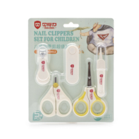 Lot de 5 kits de soins des ongles pour bébé Ciseaux pour bébé et enfants Coupe-ongles de sécurité Ensemble de manucure