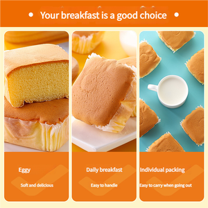 Vente en gros OEM <span class=keywords><strong>de</strong></span> pain léger pour petit-déjeuner Gâteau dessert en mousseline avec 50% d'œufs Boîtes à collation exotiques Saveur <span class=keywords><strong>de</strong></span> fromage - Product Image 2