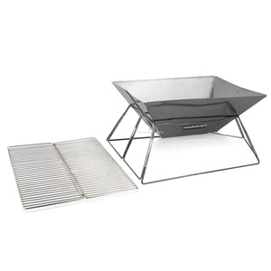 Modern <strong>Foldable</strong> Portable Gas Grill <strong>BBQ</strong> with Flame Safety Stainless Steel for 2-3 People Outdoor Korean Smoker Grill HAPPYCOOKING - Product Image 5