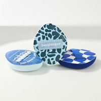 Éponge à maquillage personnalisée sans latex, double usage (humide et sec), motif imprimé, avec dragonne, pour fond de teint, vente en gros