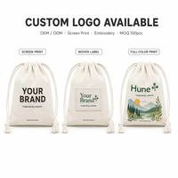 Bolsa de Algodón Orgánico con Cordón, Logotipo Personalizado Impreso, Reutilizable, para Regalos, Velas, Cuidado de la Piel, Maquillaje, Bolsa de Muselina de Algodón