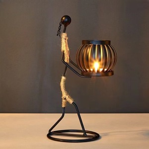 Portavelas de hierro con aroma romántico Vintage personalizado, decoraciones de Metal para el hogar, modelo pintado a mano - Product Image 2
