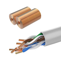 Cable de Red UTP Cat5e de Alta Calidad OEM, Conductor CU/CCA/CCAM, Certificado RoHS/CE, 100 Ohmios, Ethernet para Interiores y Exteriores