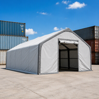 Tente de stockage industrielle agricole moderne à double treillis, structure en acier traité thermiquement, solution de stockage extérieur commerciale robuste