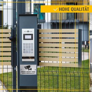 Alluminio tedesco segno di videosorveglianza, 15X8 Cm, segnale di videosorveglianza di avvertimento, segnaletica di sorveglianza della telecamera - Product Image 5