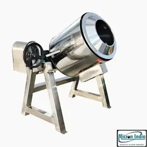 Machine industrielle automatique de revêtement en acier inoxydable pour les applications de bonbons, de tablettes et de noix, avec emballage en bouteilles et en feuille d'aluminium - Product Image 2