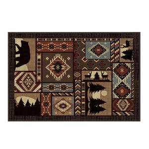 Tapis d'entrée extérieur sur mesure, motif géométrique, rectangle, polyester, résistant aux taches, nettoyage facile - Product Image 4