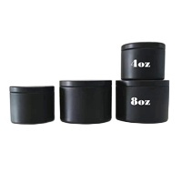 Bán buôn nến liền mạch <span class=keywords><strong>tin</strong></span> 8oz vàng đen bạc <span class=keywords><strong>tinplate</strong></span> có thể với nắp 4oz 10oz 16oz Matte kết thúc - Product Image 3
