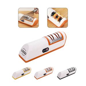 Affûteur de couteaux électrique professionnel personnalisé avec logo, moteur puissant et guides de précision pour couteaux de cuisine – Vente en gros - Product Image 2