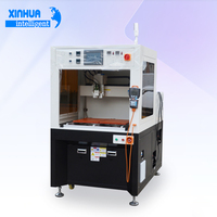Machine de distribution de colle pour armoires, double plateforme, hors ligne, avec caméra CCD, écran tactile et commande manuelle