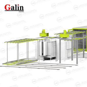 갈린 수동 분말 코팅 라인 다단계 변속기 접지 트롤리 오븐 오버 헤드 걸이 레일 2 면 스프레이 알루미늄 - Product Image 5