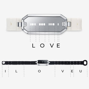Nueva Llegada, Pulseras de Silicona <span class=keywords><strong>TOTWOO</strong></span> con Código Morse, Pulseras Inteligentes con Vibración Táctil para Parejas en Relaciones a Distancia - Product Image 2