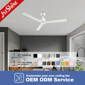 1stshine Ventilador de Techo Plástico Blanco Alto Flujo de Aire 52 Pulgadas Smart APP Control Ventilador de Techo Sin Luz - Product Image 4