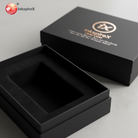Kotak Karton Kaku Elegan dengan Logo Mewah Custom, Tutup dan Alas yang Dapat Dibuka, Laminasi Matt, Paket Hadiah 2 Buah