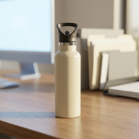 Bouteille d'eau sport isotherme en acier inoxydable 650 ml, design moderne, vierge pour sublimation, anti-fuite, avec corde, pour usage quotidien des adultes