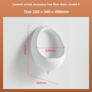 Urinario de Cerámica sin Agua para Montar en la Pared, Inodoro Masculino para Baño, Urinario Superior para Uso Comercial - Product Image 6