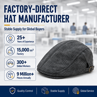 Casquette de conduite unisexe en microfibre suédée gris anthracite foncé avec boucle métallique et sangle réglable pour l'hiver et l'extérieur au quotidien