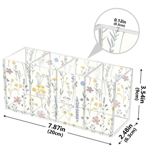 Organizador de Escritorio Acrílico de Diseño Personalizado, Portalápices Multicompartimento, <span class=keywords><strong>Caja</strong></span> de Almacenamiento de Papelería Transparente <span class=keywords><strong>para</strong></span> Oficina y Escuela - Product Image 5