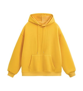 เสื้อฮู้ดดี้สีเหลืองแบบสั่งทำพิเศษสำหรับผู้ชาย ทรงหลวม ผ้าฟลีซ เสื้อสเวตเชิ้ตขายส่ง เสื้อผ้าลำลองแนวสตรีท จำหน่ายสินค้าจำนวนมาก B2B สหรัฐอเมริกา สหภาพยุโรป สหราชอาณาจักร - Product Image 1