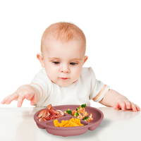BPA gratuit nouvellement né Essentials enfants alimentation aspiration divisée bébé plaque, aliments de qualité bébé nourriture