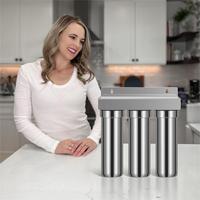 Sistem Filter air bawah wastafel ultratipis 0,01um, baja tahan karat,, menghilangkan PFAS, PFOA/PFOS, klorin, rasa buruk & bau