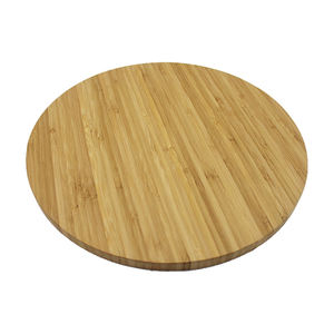 Tabla de cortar redonda de bambú natural mejorada con ranura para jugo, tabla de cortar de cocina para carne, fruta, <span class=keywords><strong>queso</strong></span> - Product Image 5