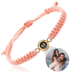 Dropshipping Product 2023 Personalized Custom Photo Projection Bracelets for Couples