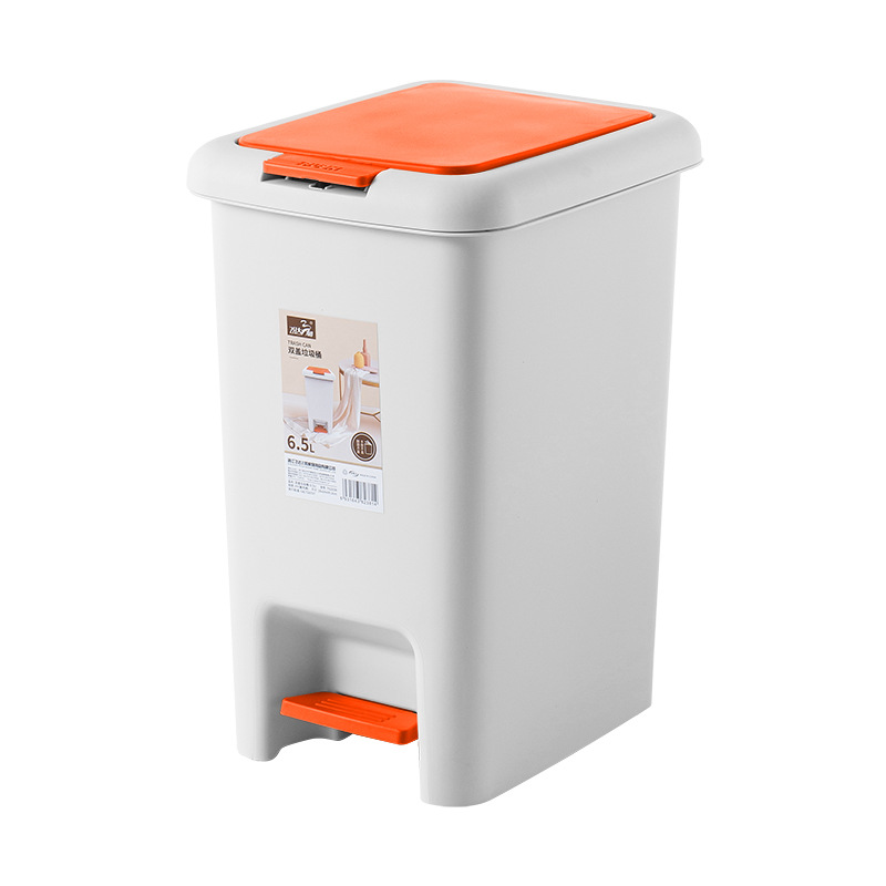 TG2638 Pédale Orange Double Couvercle 6,5L