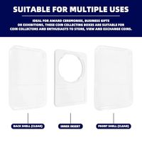 Boîte de protection pour pièces de monnaie en plastique transparent 38 mm 40 mm, résistante aux rayures, pour collectionneurs de pièces de monnaie