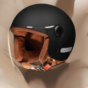 <span class=keywords><strong>Casque</strong></span> de moto noir élégant, ABS haute résistance certifié DOT, profil bas ouvert pour les motards adultes - Product Image 6