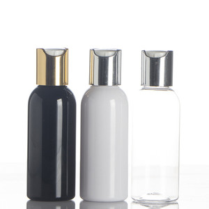 Botellas Botella de loción cosmética Cilindro Plástico 4oz 8oz Tapa de disco Embalaje cosmético Serigrafía Blanco Negro con oro Plata - Product Image 5