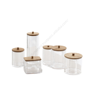 En gros, Distributeur de savon liquide portable en forme de bouteille ronde avec couvercle en bois, Organisateur de salle de bain et de vaisselle - Product Image 3