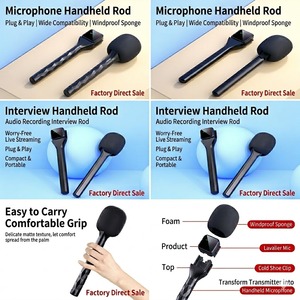 Adaptateur de microphone pour interview en direct sans tracas avec poignée confortable et large compatibilité - Product Image 2