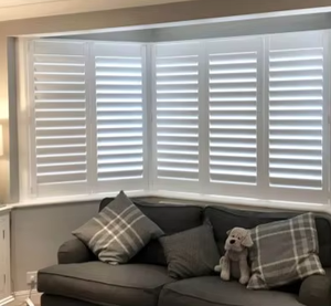 Volets à persiennes en plastique blanc bon marché de haute qualité personnalisés en <span class=keywords><strong>PVC</strong></span> pour bricolage Volets en <span class=keywords><strong>PVC</strong></span> pour salle de bain - Product Image 4