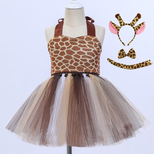 Lindo Vestido de Jirafa para Niña Pequeña, <span class=keywords><strong>Disfraz</strong></span> de Animal de Dibujos Animados para Niños, Disfraces de Halloween para Niñas, Vestidos de Tutú de Navidad - Product Image 5