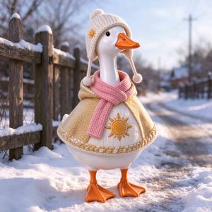 Disfraz de Ganso de Porche Personalizado de 23 Pulgadas, Adornos y Decoraciones de Lujo para Estatuas de Gansos de Porche, Ropa de Diseñador para Mascotas - Product Image 4