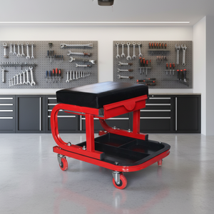 Taburete Mecánico Metálico Resistente con Cajones - Taburete Giratorio y Rodante de 360° para Reparación de Automóviles, Incluye Bandeja de Almacenamiento de Herramientas - Product Image 4