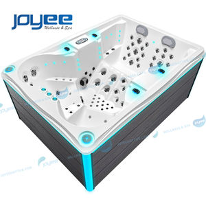 JOYEE Lujo 4 personas Acrílico Shell Bañera de hidromasaje <span class=keywords><strong>Spa</strong></span> al aire libre con <span class=keywords><strong>jacuzzi</strong></span> y fiesta Baño de masaje Europa <span class=keywords><strong>Spa</strong></span> al aire libre Bañera de hidromasaje - Product Image 1