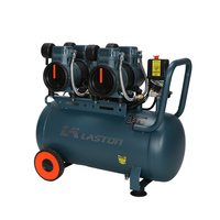 LASTON Compresseur d'air silencieux sans huile personnalisé double tête 2.4kw 3.2hp 15 litres 180l par min pour les fermes