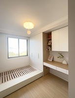 Armoire de chambre d'enfant, placard personnalisé pour enfants avec bureau et rangement, meubles en bois massif pour chambre de fille ou de garçon