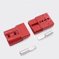 120A Heavy Duty 2-Pin 600V 120A Batterie en alliage de cuivre Adaptateur de prise cc Bornes mâles/femelles Couleur rouge Utilisation automobile