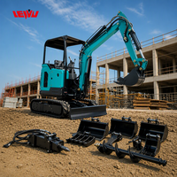 Promotion : Excavatrice sur chenilles hydraulique à rotation 360 degrés, 1 à 2 tonnes, pour l'exploitation minière, certifiée CE EPA Euro 5, et modèle 10 tonnes