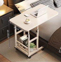 Bureau d'ordinateur mobile de petite taille réglable en hauteur, bureau d'étude simple pour étudiants, bureau de maison pour la chambre à coucher