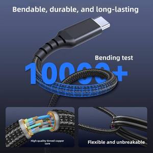 <span class=keywords><strong>สาย</strong></span><span class=keywords><strong>ชาร์จ</strong></span> Type-C ได้รับการรับรองมาตรฐาน PD แบบถักไนลอน สำหรับ iPhone 12 13 14 iPad Airpods <span class=keywords><strong>ชาร์จ</strong></span>เร็ว ถ่ายโอนข้อมูล ทองแดงบริสุทธิ์เคลือบดีบุก - Product Image 2