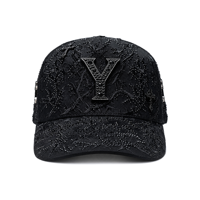 Casquettes de baseball en daim noir Belico personnalisées avec broderie de épines et strass, style Baez X Mago Gothic Gorras Streetwear, vente en gros