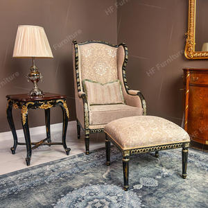 Fauteuil à bras en bois sculpté à la main de style français, fauteuil une <span class=keywords><strong>place</strong></span> pour salon, meubles de salon - Product Image 3