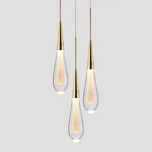 New Type Modern LED Pendant Light Drop Design Glass Decorative Lamps