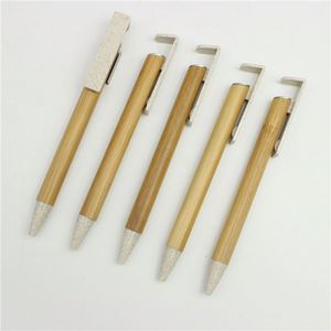 VENTE FLASH PROMOTIONNELLE : STYLO BILLE ÉCOLOGIQUE EN BAMBOU ET PLASTIQUE, IMPRESSION SOIE PERSONNALISÉE, LOGO SUR MESURE, SUPPORT DE TÉLÉPHONE DE BUREAU - Product Image 5